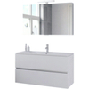Bruynzeel Miko badmeubelset 121x66x51cm met spiegelkast enkele kom mat wit SW339866 Bruynzeel Miko badmeubelset 121x66x51cm met spiegelkast enkele kom mat wit SW339866
