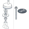 Pressalit Delight Garniture de fixation abattant de WC inox/chrome SW113699