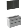 Bruynzeel Passo badmeubelset 100x69.8x46cm spiegelkast grafiet SW112822 Bruynzeel Passo badmeubelset 100x69.8x46cm spiegelkast grafiet SW112822
