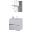 Bruynzeel Miko badmeubelset 71x66x51cm met spiegelkast mat wit SW339876 Bruynzeel Miko badmeubelset 71x66x51cm met spiegelkast mat wit SW339876