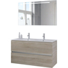Bruynzeel Miko badmeubelset 121x66x51cm met spiegel dubbele kom bardolino SW334471 Bruynzeel Miko badmeubelset 121x66x51cm met spiegel dubbele kom bardolino SW334471