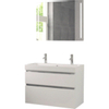 Bruynzeel Pinto badmeubelset 90x65.3x46cm met spiegel mat wit SW341017 Bruynzeel Pinto badmeubelset 90x65.3x46cm met spiegel mat wit SW341017