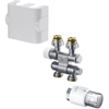 Oventrop ensemble de raccordement multibloc tf / uni sh 1/2 tournant kvs = 075 m3/h blanc 7504164