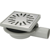 Aquaberg carter plastique / raccord latéral 50mm 15x15cm avec serrure ppc grille inox 32mm vert./cheval sans réglage 2300042
