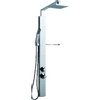 Novellini Revolution Douchepaneel H118xB10xD5.6cm 1/2 inch Wand met handdouche inclusief hoofddouche 2 zijdouches met thermostaat Aluminium Chroom glans SW118088 Novellini Revolution Douchepaneel H118xB10xD5.6cm 1/2 inch Wand met handdouche inclusief hoofddouche 2 zijdouches met thermostaat Aluminium Chroom glans SW118088
