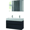 Bruynzeel Roma badmeubelset 100x60.5x46cm met spiegel verlichting grafiet SW108011 Bruynzeel Roma badmeubelset 100x60.5x46cm met spiegel verlichting grafiet SW108011