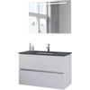 Bruynzeel Miko badmeubelset 101x66.5x51cm spiegel mat wit SW257345 Bruynzeel Miko badmeubelset 101x66.5x51cm spiegel mat wit SW257345