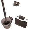 Geesa Bloq toiletset compleet met closetrolhouder met klep borstelgarnituur + ophanghaak met extra zwarte borstel chroom 0653632 Geesa Bloq toiletset compleet met closetrolhouder met klep borstelgarnituur + ophanghaak met extra zwarte borstel chroom 0653632