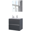 Bruynzeel Miko badmeubelset 71x66x51cm met spiegel grafiet SW336311 Bruynzeel Miko badmeubelset 71x66x51cm met spiegel grafiet SW336311