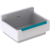 Geberit 300 Basic uitstortgootsteen m. stootrand 46x61x34cm met gaten voor emmerroster wit SW417438 Geberit 300 Basic uitstortgootsteen m. stootrand 46x61x34cm met gaten voor emmerroster wit SW417438
