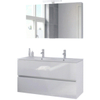 Bruynzeel Miko badmeubelset 121x66x51cm met spiegelkast dubbele kom glans wit SW339824 Bruynzeel Miko badmeubelset 121x66x51cm met spiegelkast dubbele kom glans wit SW339824