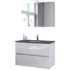 Bruynzeel Miko badmeubelset 101x66.5x51cm met spiegelkast glans wit SW339889 Bruynzeel Miko badmeubelset 101x66.5x51cm met spiegelkast glans wit SW339889
