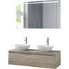 Bruynzeel Giro badmeubelset dubbel 120x49x46cm spiegel bovenblad bardolino SW257340 Bruynzeel Giro badmeubelset dubbel 120x49x46cm spiegel bovenblad bardolino SW257340