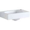 Geberit Citterio fontein met kraangat rechts zonder overloop 45x30cm met keramische afvoerkap met KeraTect wit SW297144 Geberit Citterio fontein met kraangat rechts zonder overloop 45x30cm met keramische afvoerkap met KeraTect wit SW297144