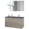 Bruynzeel Miko badmeubelset 121x66.5x51cm met spiegelkast dubbele kom bardolino SW339863 Bruynzeel Miko badmeubelset 121x66.5x51cm met spiegelkast dubbele kom bardolino SW339863