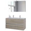 Bruynzeel Miko badmeubelset 121x66x51cm met spiegelkast dubbele kom bardolino SW339900 Bruynzeel Miko badmeubelset 121x66x51cm met spiegelkast dubbele kom bardolino SW339900