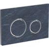 Geberit Sigma21 bedieningplaat met frontbediening voor toilet 24.6x16.4cm mustang leisteen / glans verchroomd SW203599 Geberit Sigma21 bedieningplaat met frontbediening voor toilet 24.6x16.4cm mustang leisteen / glans verchroomd SW203599