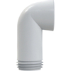 Wisa 303C coude de WC 110mm longueur 180mm avec manchon 90 blanc 0770280