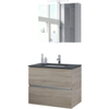 Bruynzeel Miko badmeubelset 81x66.5x51cm met spiegelkast bardolino SW339836 Bruynzeel Miko badmeubelset 81x66.5x51cm met spiegelkast bardolino SW339836