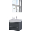 Bruynzeel Bando badmeubelset 60x55x45cm met spiegel aluminium greeplijst grafiet SW210863 Bruynzeel Bando badmeubelset 60x55x45cm met spiegel aluminium greeplijst grafiet SW210863