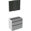 Bruynzeel Pinto badmeubelset 75x65.3x46cm met spiegelkast mat wit SW112812 Bruynzeel Pinto badmeubelset 75x65.3x46cm met spiegelkast mat wit SW112812