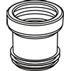 Wisa NKS Closetafvoermanchet L12cm Kunststof Wit SW111989