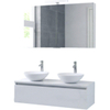 Bruynzeel Giro badmeubelset dubbel 120x49x46cm met spiegelkast bovenblad glans wit SW258307 Bruynzeel Giro badmeubelset dubbel 120x49x46cm met spiegelkast bovenblad glans wit SW258307
