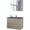 Bruynzeel Miko badmeubelset 91x66.5x51cm spiegel bardolino SW257354 Bruynzeel Miko badmeubelset 91x66.5x51cm spiegel bardolino SW257354