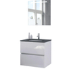 Bruynzeel Miko badmeubelset 81x66.5x51cm met spiegelkast mat wit SW339885 Bruynzeel Miko badmeubelset 81x66.5x51cm met spiegelkast mat wit SW339885