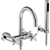 Dornbracht Tara badkraan met omstel en koppelingen chroom 0480243 Dornbracht Tara badkraan met omstel en koppelingen chroom 0480243