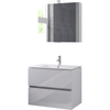 Bruynzeel Miko badmeubelset 81x66x51cm met spiegelkast glans wit SW339870 Bruynzeel Miko badmeubelset 81x66x51cm met spiegelkast glans wit SW339870
