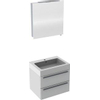 Bruynzeel Bando badmeubelset 60x55x45cm met spiegelkast aluminium greeplijst mat wit SW113924 Bruynzeel Bando badmeubelset 60x55x45cm met spiegelkast aluminium greeplijst mat wit SW113924