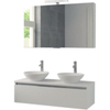 Bruynzeel Giro badmeubelset dubbel 120x49x46cm met spiegelkast bovenblad mat wit SW258304 Bruynzeel Giro badmeubelset dubbel 120x49x46cm met spiegelkast bovenblad mat wit SW258304