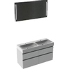 Bruynzeel Passo badmeubelset 120x69.8x46cm met spiegel dubbele kom grafiet SW112825 Bruynzeel Passo badmeubelset 120x69.8x46cm met spiegel dubbele kom grafiet SW112825