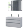 Bruynzeel Roma badmeubelset 100x60.5x46cm met spiegel verlichting mat wit SW108008 Bruynzeel Roma badmeubelset 100x60.5x46cm met spiegel verlichting mat wit SW108008