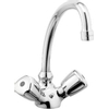 Kludi Standaard Optima keukenkraan 2 greeps met kettinghouder met flexibele slang aansluitingen 10mm chroom 0401705 Kludi Standaard Optima keukenkraan 2 greeps met kettinghouder met flexibele slang aansluitingen 10mm chroom 0401705