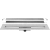 Easy Drain Compact 30 TAF douchegoot met omkeerbaar rooster zero/tegel waterslot 30mm 130cm inbouw diepte 75 85mm met zijuitloop 2302861 Easy Drain Compact 30 TAF douchegoot met omkeerbaar rooster zero/tegel waterslot 30mm 130cm inbouw diepte 75 85mm met zijuitloop 2302861