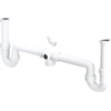 Viega Raccord de vidage double avec 2 siphons 1 1/2x40 blanc GA75416