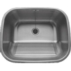 Lavabo Loggere H19xD45cm 0 trou de robinet rectangulaire inox brossé SW117335