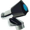 VSH robinet aérateur Luxe Basic DA-EB chromé avec clapet z. écrou douille 1/2x3/4"bu avec bouton moyen SW111147