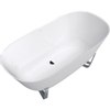 Villeroy & Boch Antheus kunststof bad quaryl ovaal 155x75x48cm m. RVS onderstel mat wit SW454170 Villeroy & Boch Antheus kunststof bad quaryl ovaal 155x75x48cm m. RVS onderstel mat wit SW454170