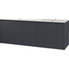 Bruynzeel Matera Onderbouwkast voor dubbele wastafel 150x55x50cm grafiet SW65587 Bruynzeel Matera Onderbouwkast voor dubbele wastafel 150x55x50cm grafiet SW65587
