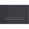 Geberit Sigma50 bedieningplaat met dualflush frontbediening voor toilet/urinoir 24.6x16.4cm zwartchroom / zwart SW420201 Geberit Sigma50 bedieningplaat met dualflush frontbediening voor toilet/urinoir 24.6x16.4cm zwartchroom / zwart SW420201
