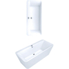 Villeroy & Boch Squaro Edge kunststof duobad quaryl rechthoekig 180x80x45cm incl. voorgemonteerde afvoer en overloop mat wit SW454169 Villeroy & Boch Squaro Edge kunststof duobad quaryl rechthoekig 180x80x45cm incl. voorgemonteerde afvoer en overloop mat wit SW454169