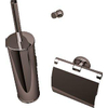 Geesa Nemox toiletset compleet met closetrolhouder met klep borstelgarnituur + ophanghaak met extra zwarte borstel chroom 0653636 Geesa Nemox toiletset compleet met closetrolhouder met klep borstelgarnituur + ophanghaak met extra zwarte borstel chroom 0653636