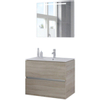 Bruynzeel Miko badmeubelset 81x66x51cm met spiegel bardolino SW336349 Bruynzeel Miko badmeubelset 81x66x51cm met spiegel bardolino SW336349