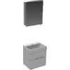 Bruynzeel Mino badmeubelset 50x56x38cm met spiegelkast grafiet SW112830 Bruynzeel Mino badmeubelset 50x56x38cm met spiegelkast grafiet SW112830