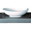 Crosstone Perre lavabo à poser 36x61,5x17cm 0 trous de robinet ovale Solid Surface blanc mat SW96946