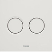 Wisa Luga bedieningsplaat kunststof pneumatisch 16x16cm met dualflush voor XS WC element mat chroom TWEEDEKANS OUT12248