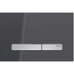 Geberit Sigma50 bedieningplaat met dualflush frontbediening voor toilet 24.6x16.4cm spiegelend rookglas / chroom TWEEDEKANS OUT6794